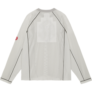 MESH RAGLAN COLOUR LONG SLEEVE T｜GREY