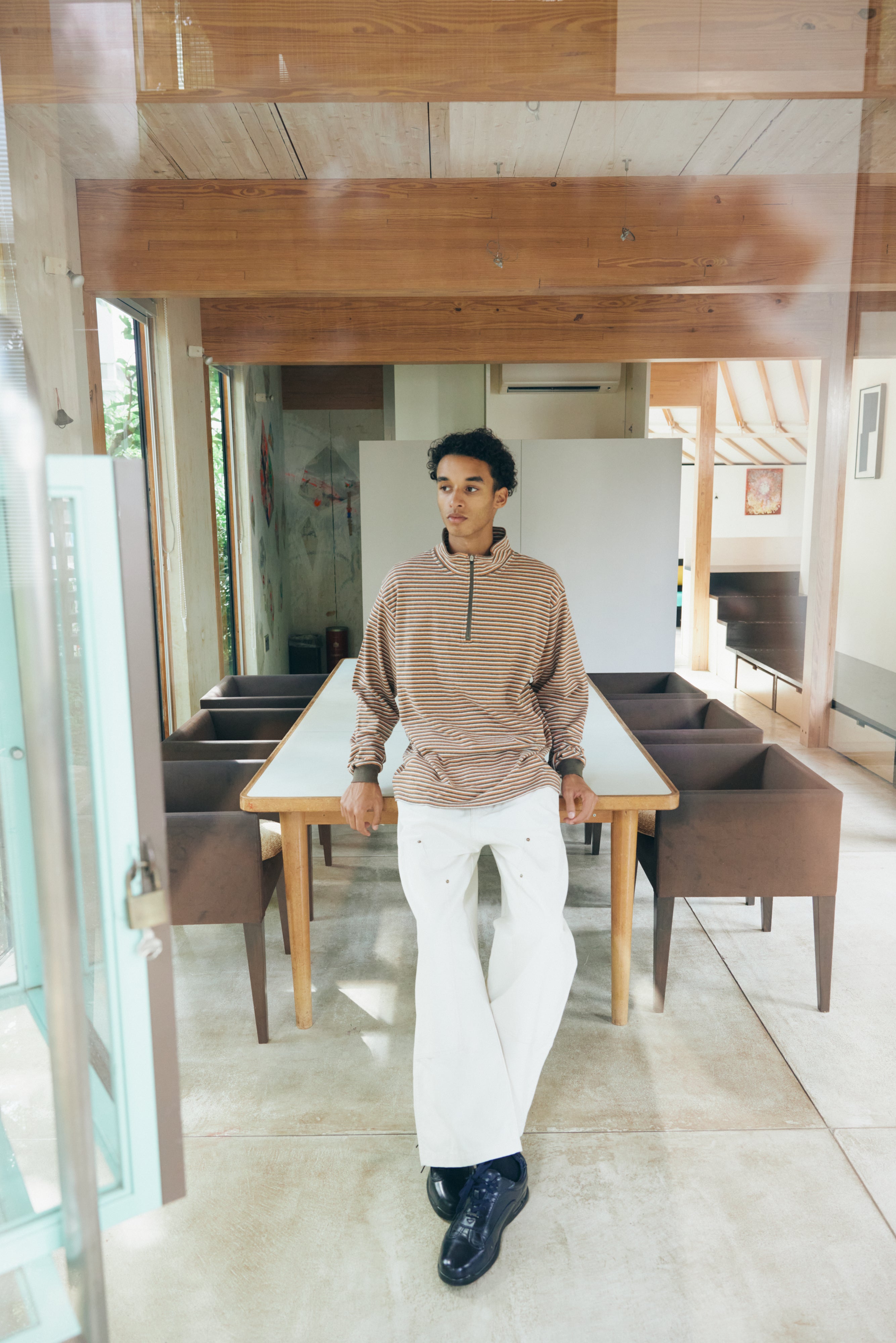 DOUBLE KNEE PIGMENT PANT｜OFF
