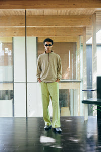 MULTI BORDER L/S STAND ZIP｜YELLOW