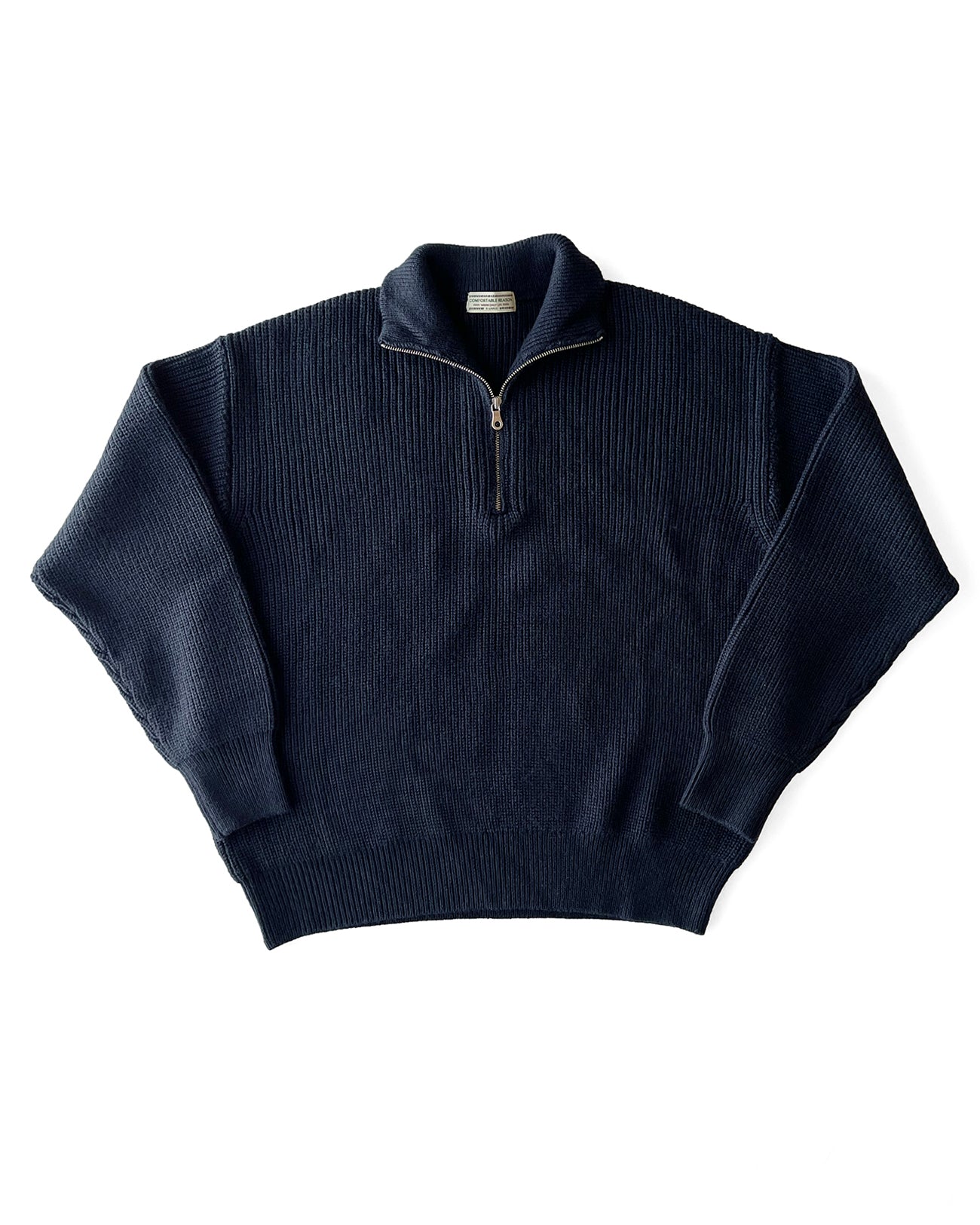 HALF ZIP KNIT｜NAVY