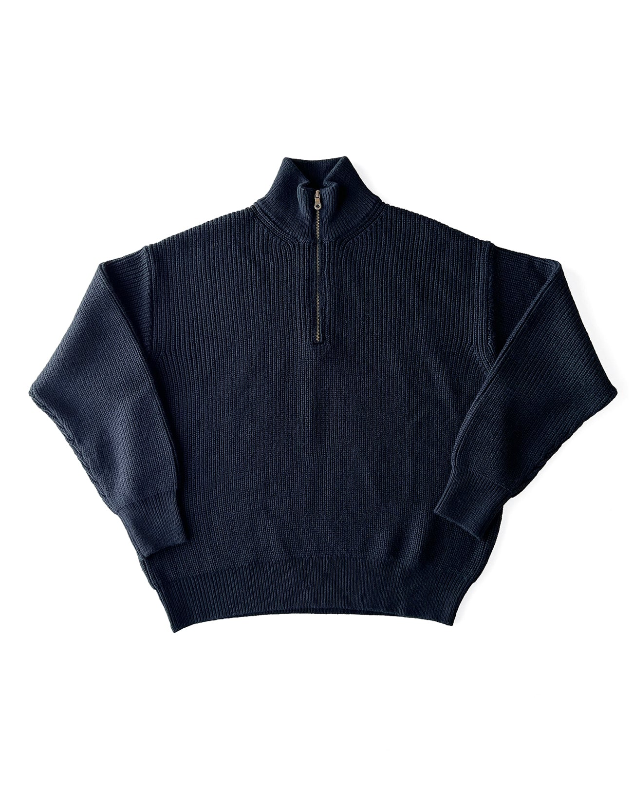 HALF ZIP KNIT｜NAVY