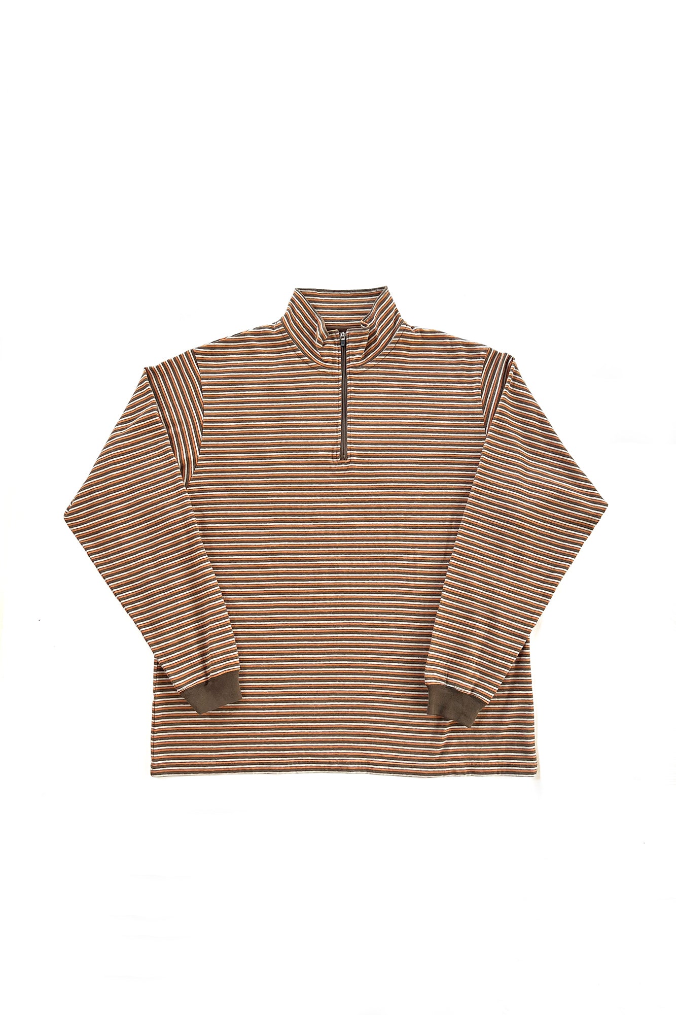 MULTI BORDER L/S STAND ZIP｜ORANGE