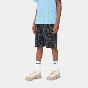 SUMOR SHORT｜OUTLINE PRINT BLACK