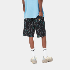 SUMOR SHORT｜OUTLINE PRINT BLACK