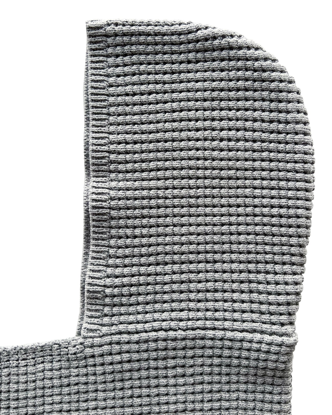 WAFFLE HOOD SCARF｜GREY