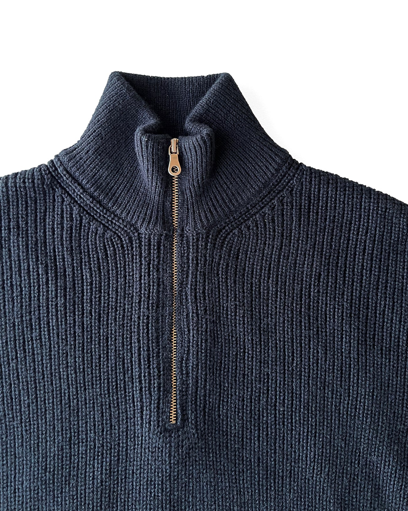 HALF ZIP KNIT｜NAVY