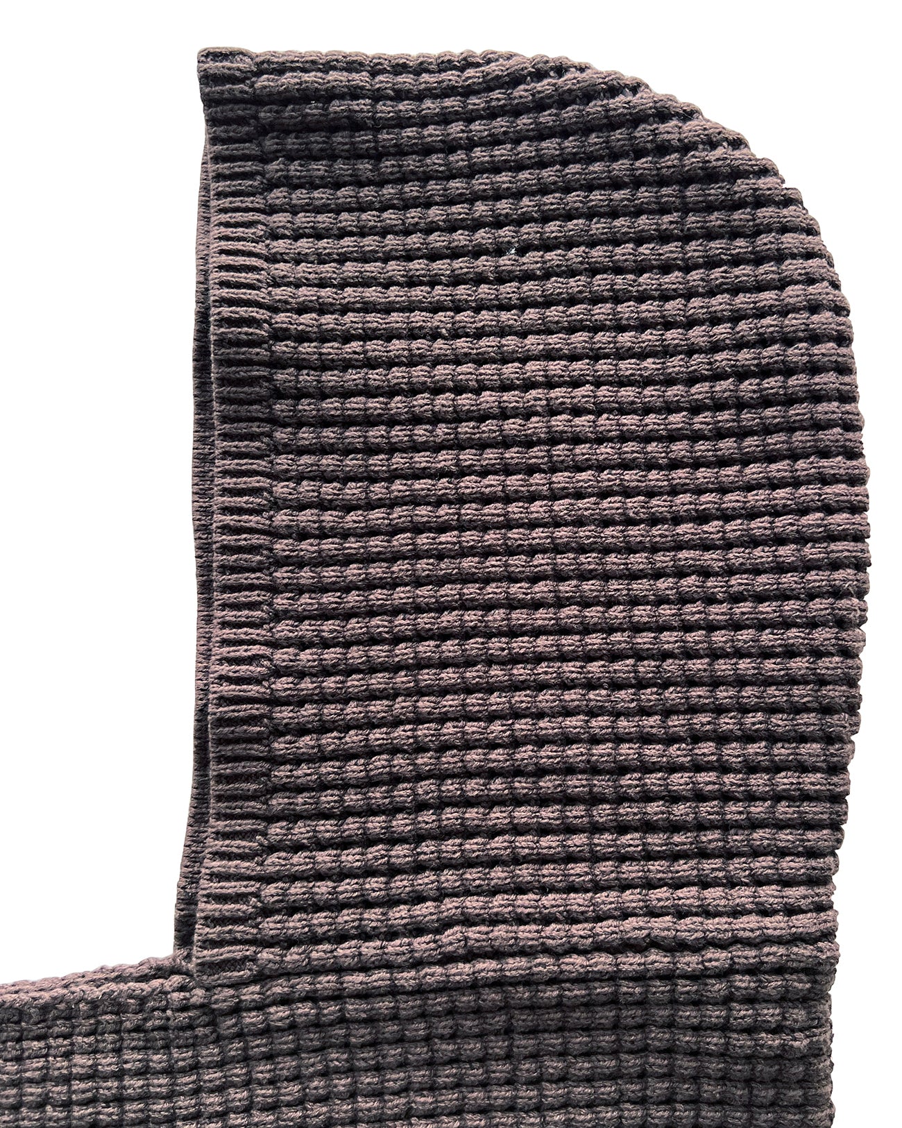 WAFFLE HOOD SCARF｜BROWN