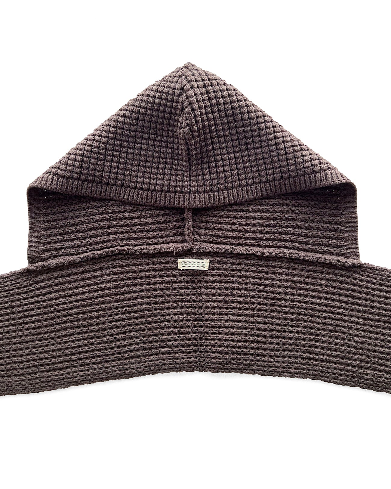 WAFFLE HOOD SCARF｜BROWN