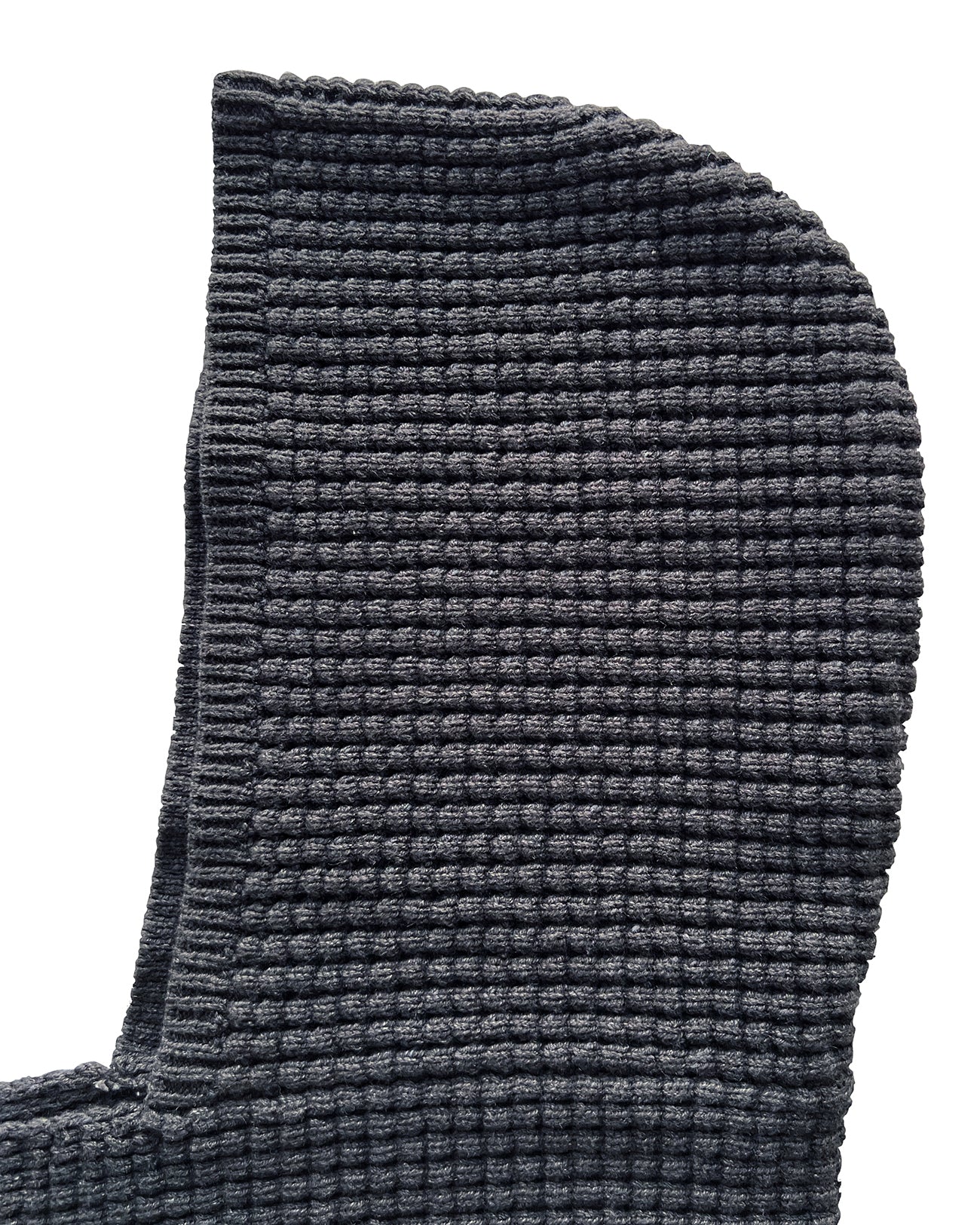 WAFFLE HOOD SCARF｜CHARCOAL