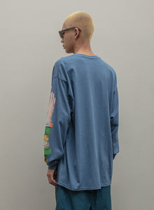 BALANCE & HARMONY L/SL TEE｜INDIGO BLUE