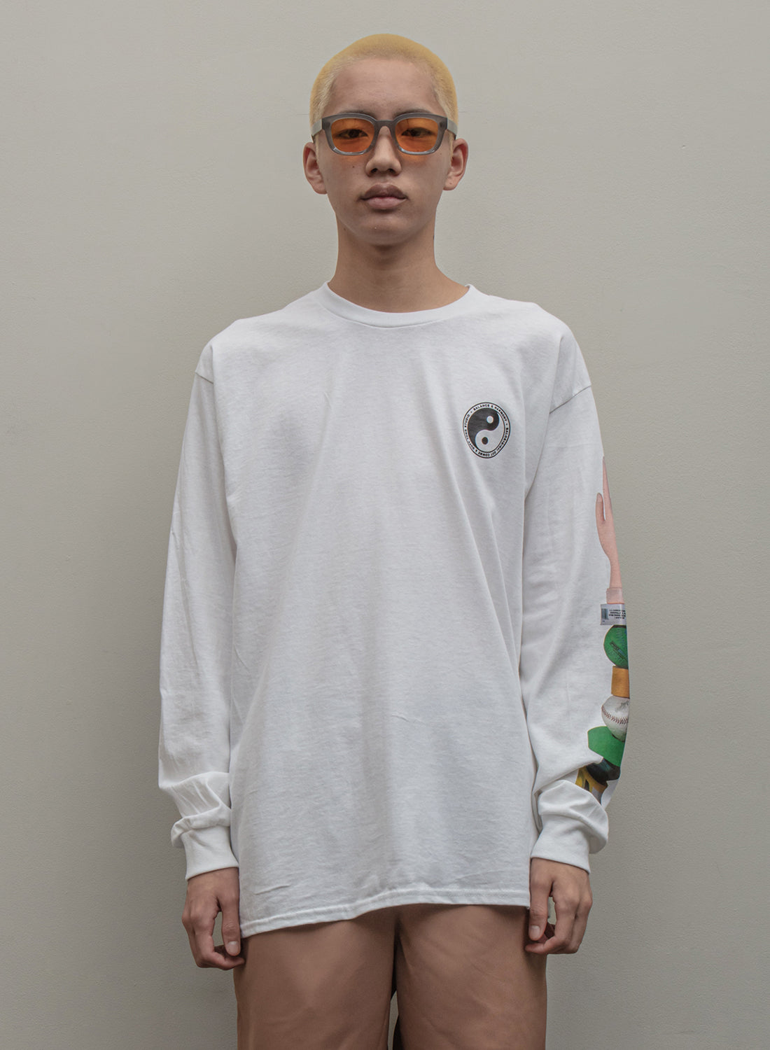BALANCE & HARMONY L/SL TEE｜WHITE