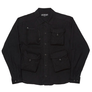 MULTI POCKET SHIRT ｜BLACK