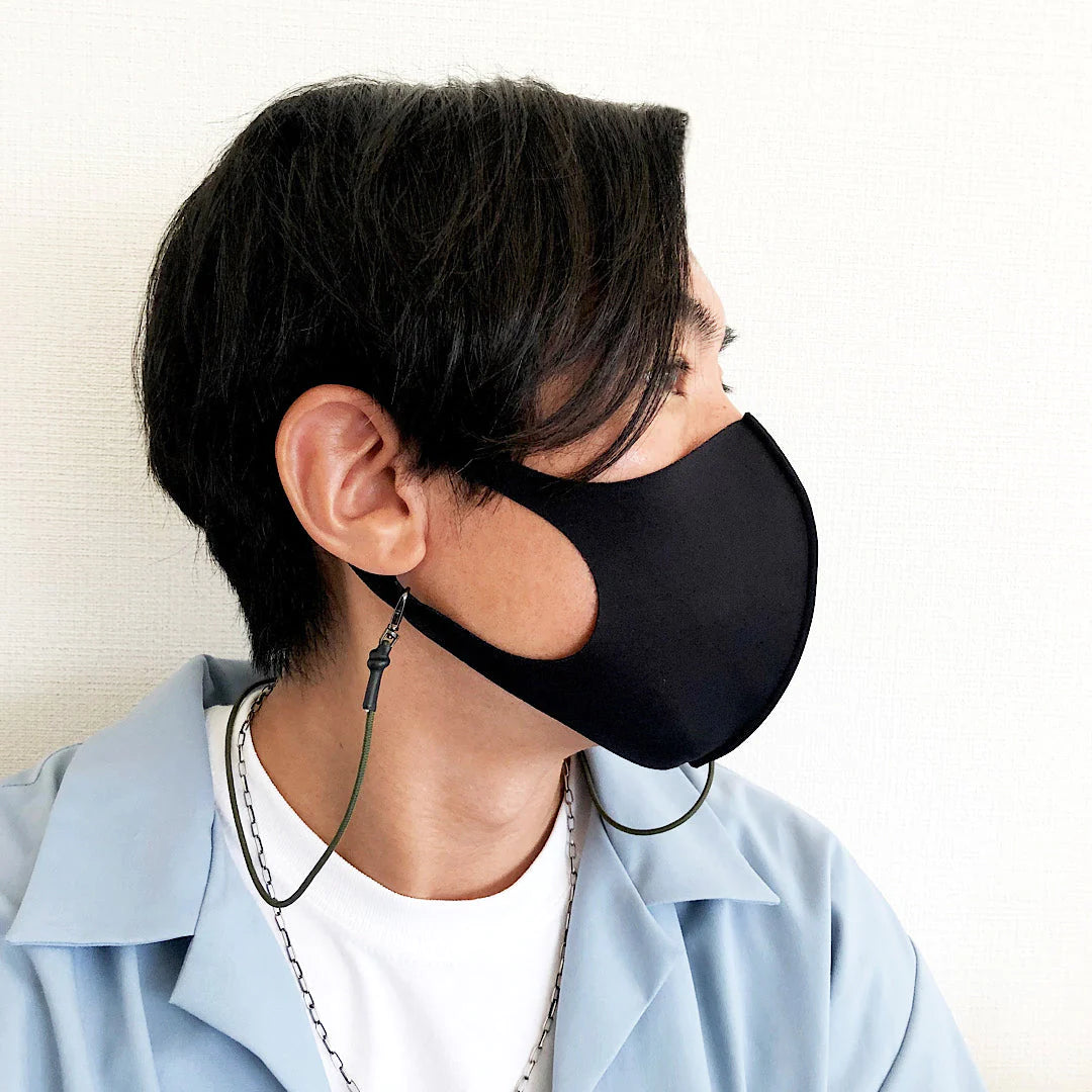 MASK STRAP｜LEATHER ＜BLACK＞