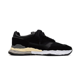 "GEORGE " OG Sole mix material Low-Top sneaker｜Black