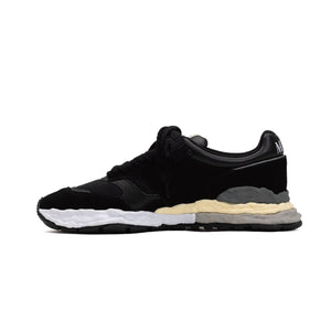 "GEORGE " OG Sole mix material Low-Top sneaker｜Black