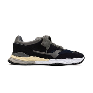 "GEORGE " OG Sole mix material Low-Top sneaker｜NAVY