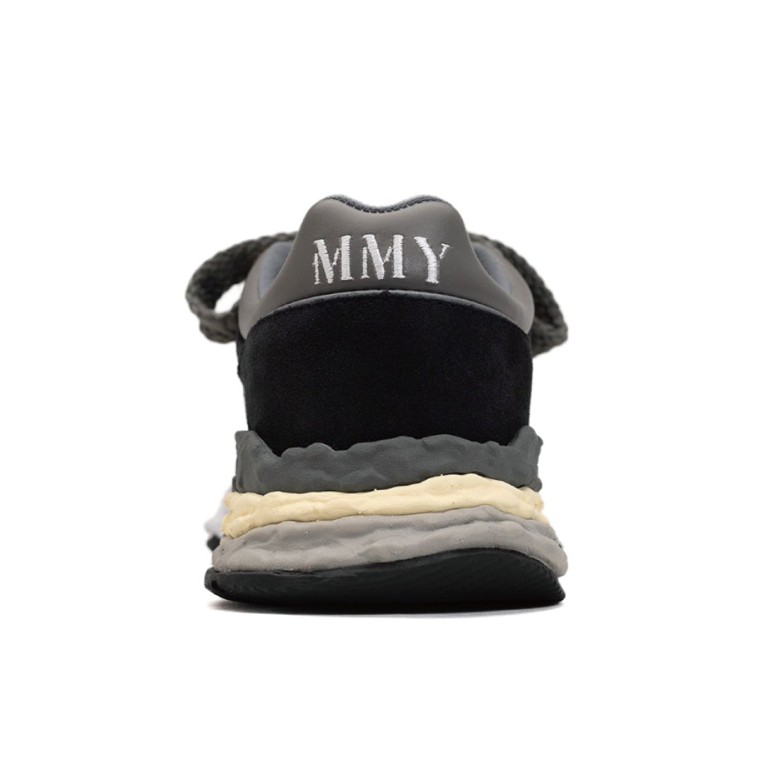 "GEORGE " OG Sole mix material Low-Top sneaker｜NAVY
