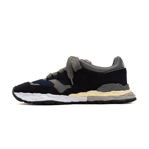 "GEORGE " OG Sole mix material Low-Top sneaker｜NAVY