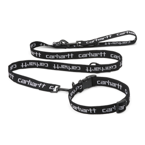 SCRIPT DOG LEASH & COLLAR | BLACK / WHITE